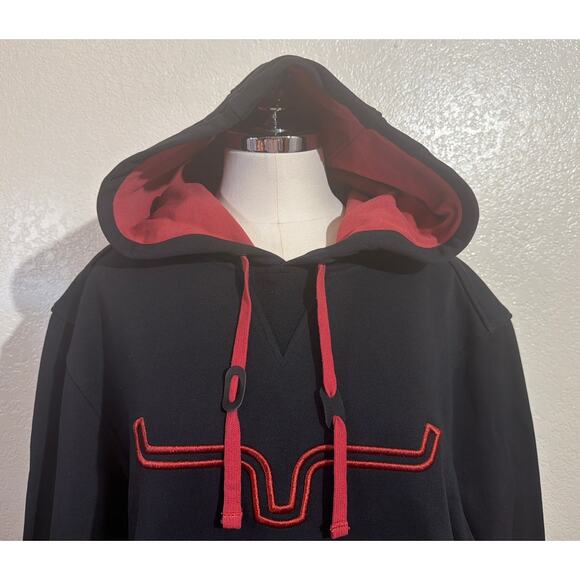 Kimes Ranch Fast Talker Hoodie Sweatshirt Black Burgandy Medium - Picture 6 of 11